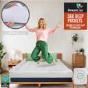 SLEEPNOVA's Cooling Mattress Topper Queen Size Bed  100% Cotton Pillow Top That Keeps You Cool, Relieves Back Pain & Adds Cloud-Like Comfort with Deep Pocket Fit (8-21), Soft & Machine Washable