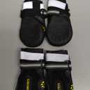 QUMY Dog Shoes for Large Dogs, Medium Dog Boots & Paw Protectors for Winter Snowy Day, Summer Hot Pavement, Water-Resistant in Rainy Weather, Outdoor Walking, Indoor Hardfloors Skid-Resistant Sole, Size 6