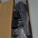 WINSOON Black Antique Hangers Rollers Kit Include Floor Guide/Door Stoppers/Screw/Anti-Jump Block, Sliding Barn Door Hardware Hangers Rollers 2pcs (J Shape Bending Design)