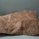 EVERGRACE Velvet Quilt Set King Size, Luxurious Soft Quilted Bedding Sets, Lightweight Velvet Comforter for All Season, Striped Channel Bedspread Coverlet with 2 Shams, Terracotta Clay