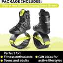 New Bounce Jumping Shoes for Adults Kangaroo Jump Boots for Fitness & Fun, Adjustable Bounce Shoes for Men & Women, Indoor & Outdoor Rebound Exercise, Up to 245Lbs. (Green), 

Size: M 4-4.5, W 5.5-6.5