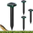 Snake Repellent for Yard, Snake Away, Solar Powered Snake Repeller Outdoor with Sonic, Waterproof & Pet Safe Snake Deterrent for Garage, Lawn, Home - Keep Snakes Away (4)