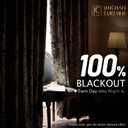 jinchan Blackout Floral Curtains for Living Room Bedroom Linen Blend Curtain Farmhouse Black Printed with Lined Back Tab Rod Pocket Drapes Window Treatments 2 Panels 84 Inch
