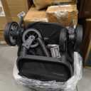 UPPAbaby Minu V3 Travel Stroller - Lightweight + Compact Design - One-Hand Fold + Unfold - from Birth + Overhead Compatible - James (Black/Carbon Frame/Black Leather)