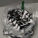 WILLBOND 104 Pieces Iron On Letters Chenille Letter Patches 3.1inches A-Z Alphabet Patches for Clothing Preppy Sew Embroidered Repair Fabric Jacket Jeans Bag (White with Black Edges)