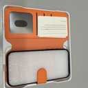 TUCCH Removable Case Wallet for iPhone 17 Pro Max, 3 Card Slots RFID Blocking, Adjustable 360 Rotation Ring Kickstand, Slim Wireless Charging 2-in-1 Magnetic PU Leather Shockproof Cover 6.9", Orange