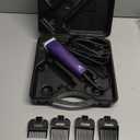 Andis 24820 EasyClip Professional-Animal 7-Piece Detachable Ceramic Blade Clipper Kit, Frustration Free Packaging, Purple