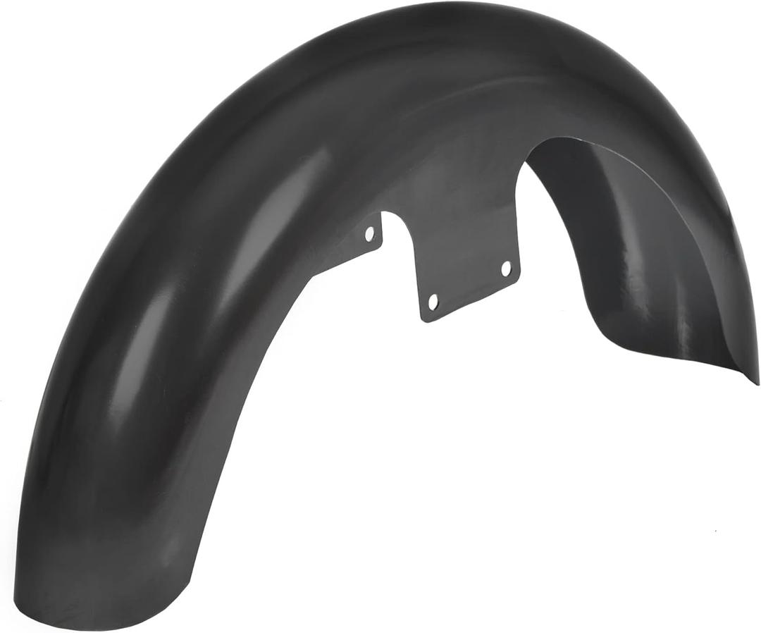 ECOTRIC 21" Wrap Front Fender Painted Black Compatible with 1965-2013 Harley-Davidson Electra Glide Road Glide Road King Street Glide Tour Glide Tri Glide Motorcycle Front Mudguard