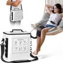 Portable Ice Machine for Knee After Surgery, Programable Cold Therapy Machine for Knee Replacement Recovery with Ice Pack, Cryotherapy System with Compression Pad for Shoulder, Hip, Ankle Pain Relief (Large)