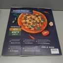 Pizza Pan - 14 Inch Nonstick Pizza Pan for Oven with Widen Handles for Cooking, Baking, and Grilling - Durable, Even Heating, Long-Lasting Kitchen Cookware (1, Black)