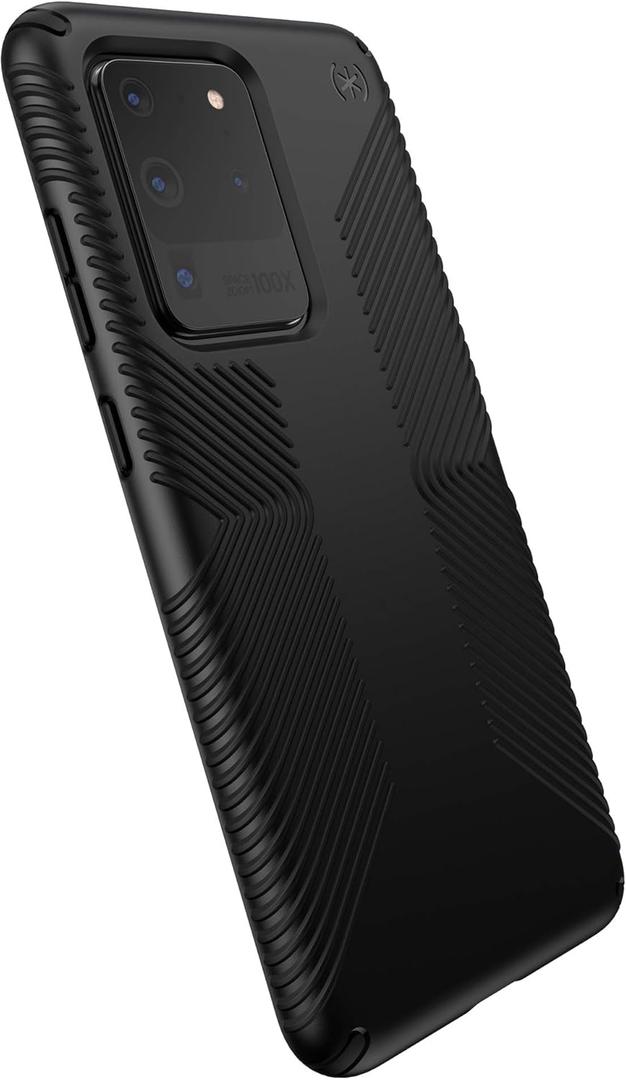 Speck Products Presidio Grip Samsung Galaxy S20 Ultra Case, Black/Black (136381-1050)
