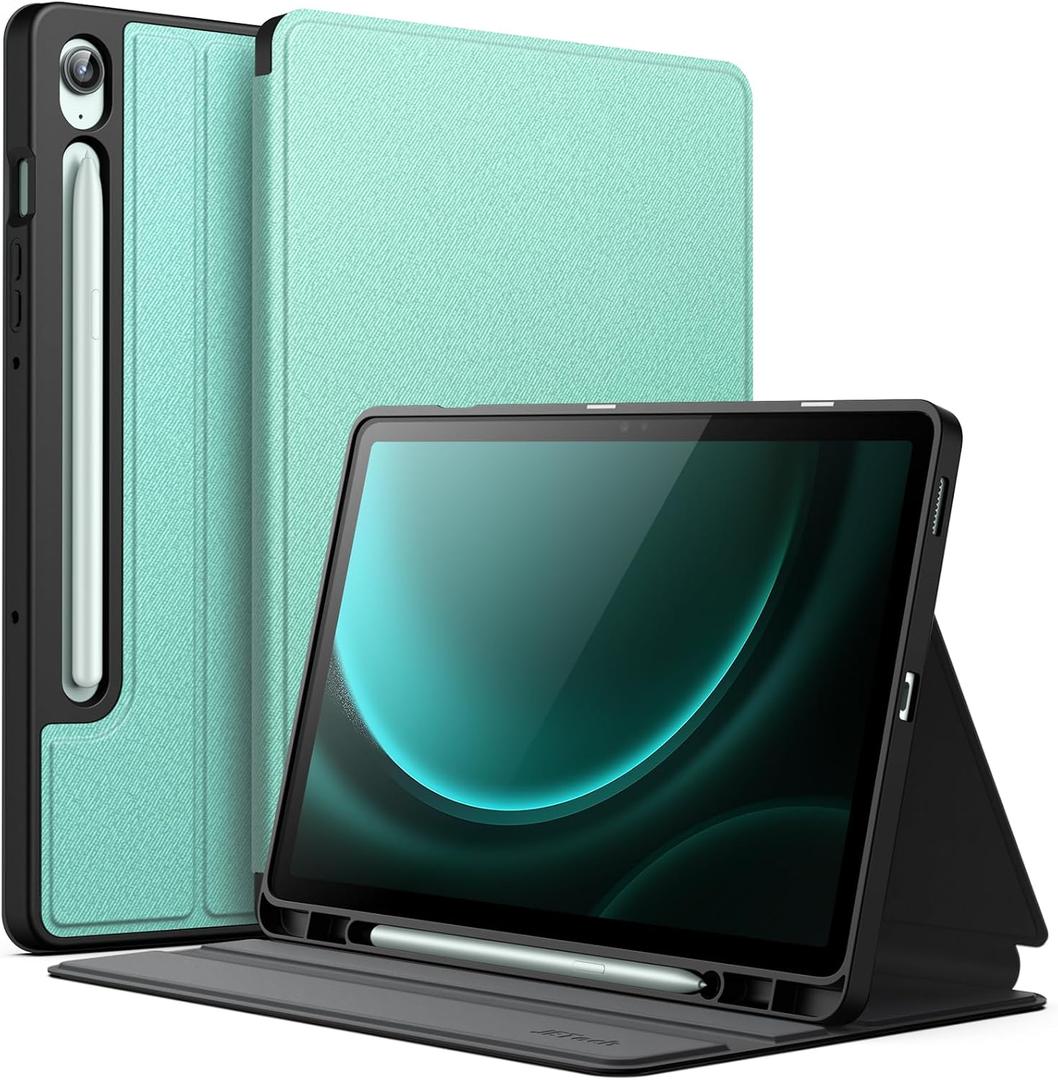 JETech Case for Samsung Galaxy Tab S10 Lite / S10 FE / S9 FE 10.9-Inch with S Pen Holder, Slim Folio Stand Protective Tablet Cover, Multi-Angle Viewing (Green)