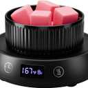 Wax Melt Warmer 3-in-1 Candle Warmer with Timer, Electric Scented Wax Melter Fragrance Wax Cube Burner for Home Bedroom Office, 8H Auto Shut Off 3 Temperature Setting (Black)