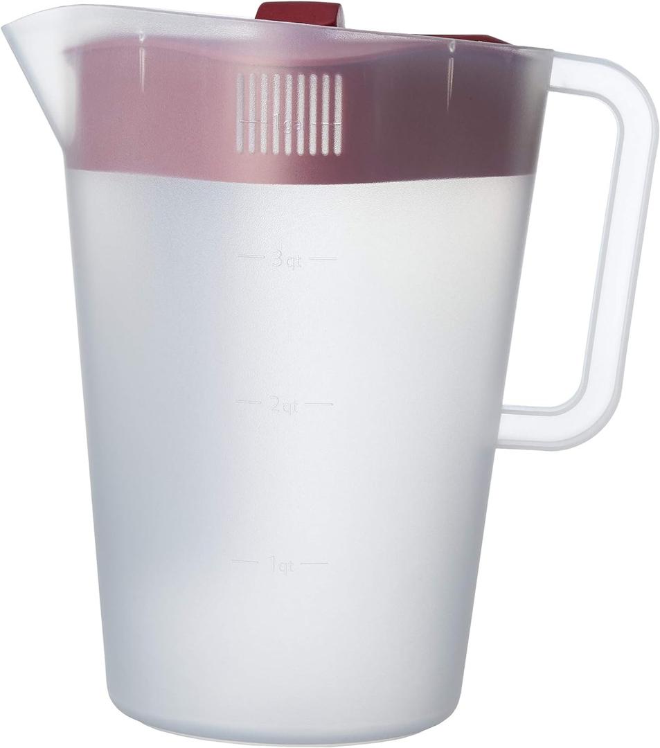 GoodCook 1 Gallon Pitcher with 4 Way Lid, Made Without BPA, Clear