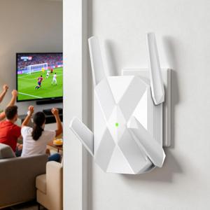 2026 AX3000 WiFi 6 Extender, WiFi Extender Signal Booster for Home-Dual Band (2.4G/5.8G), Gigabit Ethernet Port,Up to 12,000 Sq.Ft. & Support 99+ smart Devices Easy Setup & Faster Speed (White)