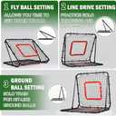 Baseball and Softball Rebounder Net,Baseball Rebounder,Volleyball Rebounder,Pitch Back Net,Multi-Sport Training Rebound Screen,with Pitching Target,Easy Adjustable Angles (33.5x33.5 IN)