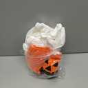 WERFORU Kids White Ghost Costumes with Pumpkin Basket Boo Ghost Cloak for Spooky Halloween Cosplay