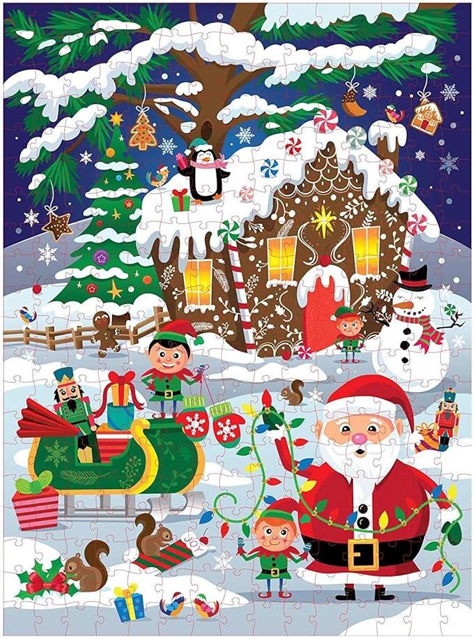 Sparkle and Bash 300 Piece Christmas Jigsaw Puzzle - Winter Wonderland - 20x27 Inch Large Christmas Puzzle for Kids Adults for Winter Holiday Xmas Gift Present