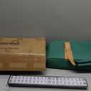 American Mahjong Tile Set with Yellow Printed Carrying Bag, 166 Blue Tiles, 4 All-in-One Color Racks/Pushers, Mah Jongg Sets, Mahjong Game Set for Travel, Christmas, Birthday Gifts