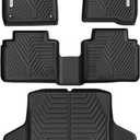 YITAMOTOR All Weather Floor Mats Compatible with Honda Accord 2023 2024 & Honda Accord Hybrid TPE Floor Liner for Accord Accessories, 1st, 2nd Row and Cargo Liners Full Set, Black