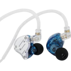 Linsoul KZ ZS10 Pro, 4BA+1DD 5 Driver in Ear Monitor, HiFi Wired Earbuds, Gaming Earbuds, Hybrid IEM Earphones with Stainless Steel Faceplate, Detachable Cable for Musician (with Mic, Blue)