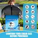 Universal Wind-Resistant Chair Umbrella Canopy, Foldable Portable UPF 50+ Sun Shade Attachment with Adjustable Clamp, Fits Most Beach, Outdoor, Camping, Lawn, Zero Gravity Chairs, Wheelchairs, 2 Pack