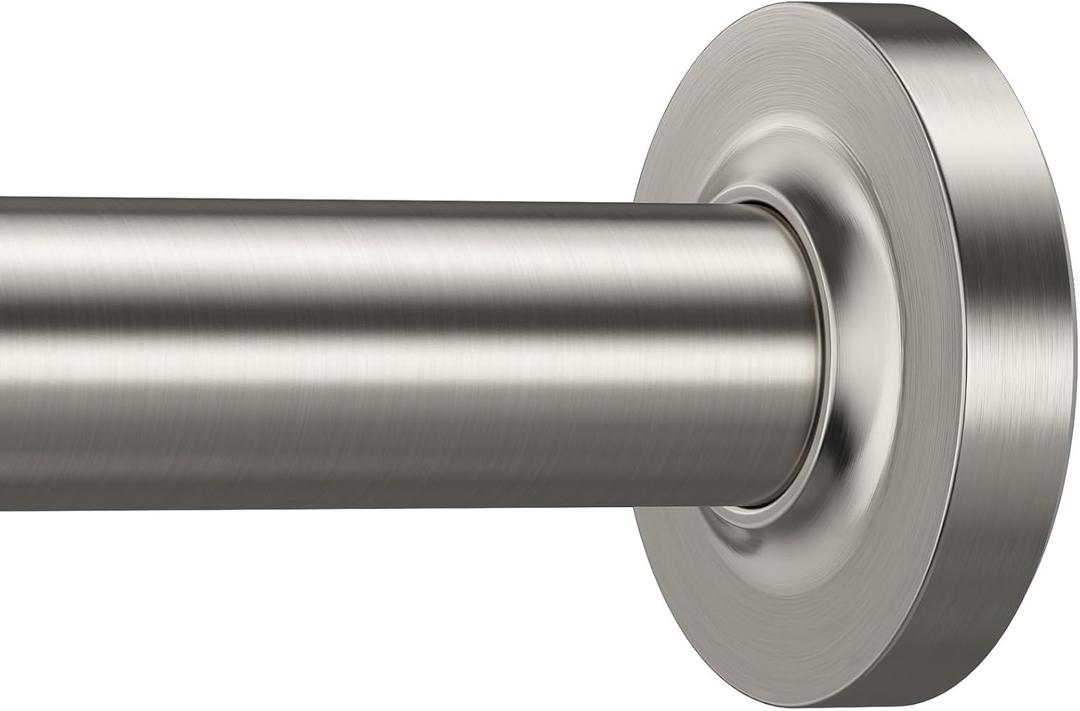 One-Piece Silver Tension Rod 41-73 inch Shower Curtain Rods