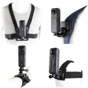 Accessories Kit for Insta360 One X5/X4/X3/X2/X, One R, X and GoPro Hero 9,New Quick Release Head Strap Mount + Chest Mount Harness + Backpack Clip Holder + 360Rotating Wrist Strap