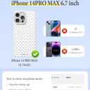 3 x Compatible with iPhone 14 Pro Max Case, with Polka Dot Aesthetics Design Simple Case for Women Girl, Cute Fashion Soft TPU Slim Protection Phone Case for iPhone 14 Pro Max 6.7'' - White
