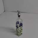 Grant Howard Hand Painted Square Cruet with Pourer, Blue Hydrangeas, 16 oz., Blue