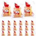 Poen 18 Pack Graduation Stuffed Animals Bears 2026 Bulk 4 Inch Bears Kindergarten Graduation Gifts Small Stuffed Toys with Diploma Hat Cards for Class of 2026 Preschool Students(Red)