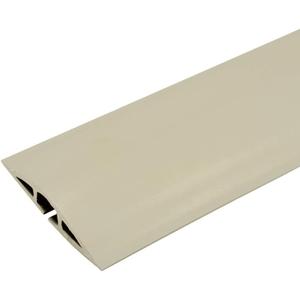 C2G Wiremold Floor Cord Management Kit, Corduct, Cord Protector, Wire Organizer and Hider, Rubber Cable Cover and Concealer, Ivory, 50 Feet, CDI-50