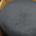 DUMOS Round Ottomans with Storage Set of 2, Vanity Stool, Foot Stool, 14.57''D × 14.57''W ×18.11''H