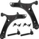 TRQ Front Steering & Suspension Kit Control Arm with Ball Joint Sway Bar Stabilizer Link Tie Rod Compatible with 2008-2016 Subaru Impreza