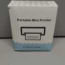 Mini Printer Thermal Sticker Printer with 11 Rolls Thermal Paper and Sticker for iOS&Android,Portable Bluetooth Pocket Printer for Study Notes, Pictures, DIY, Label