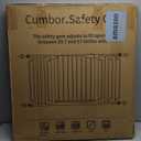 Cumbor 29.7-57" Extra Wide Baby Gate for Stairs, Mom's Choice Awards Winner-Dog Gate for Doorways, Pressure Mounted Walk Through Safety Child Gate for Kids Toddler, Tall Pet Puppy Fence Gate, White