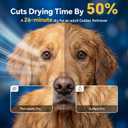 Dog Dryer High Velocity Dog Hair Dryer 5.2HP/3800W, Stepless Adjustable Speed Temperature Dogs Grooming Blow Dryer, Pet Dryer with 4 Nozzles,Blow Dryer for Dogs, Black