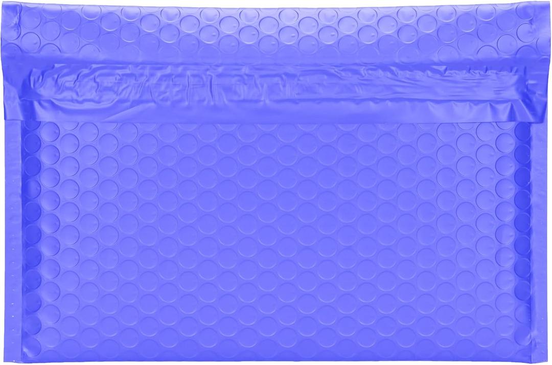 Periwinkle Side-Loading Bubble Mailers 10 x 7 Inches,Self-Seal Padded Mailing Envelopes, Pack of 27