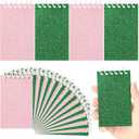 24 Pcs Pink and Green Mini Notepads Bulk Magical Wizard Party Favors Glitter Cover Spiral Notebooks Princess and Witch Party Favors for Birthday Gift School Classroom Rewards Supplies