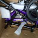 BlessReach Steerable Knee Walker Deluxe Medical Scooter for Foot Injuries Compact Crutches, with Dual Rear on-Wheel Brake and Shock Absorption Under The Knee pad（Purple）