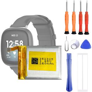 LSS352325P Battery Compatible with Fitbit Versa 3 Fitness Smartwatch FB511 Replacement Battery for with Repair Tool kit