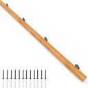 9FT Wood Stair Handrails Wall Mount, Hand Railings for Stairs Indoor Outdoor, Non-Slip Staircase Handrail for Corridor, Lofts, Patio, Kindergarten Guardrail (Size: 9ft)