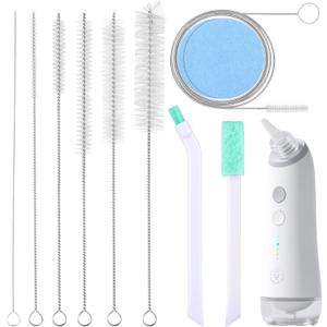 Mity rain 12-Piece Baby Nasal Aspirator Cleaning Kit with Extra Long Brush - Complete Hygiene Set for Electric & Manual Nose Suckers, Includes Storage Box, Perfect Newborn Essentials Gift