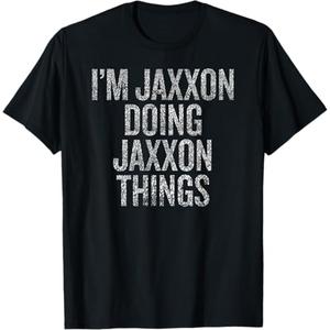 I'm Jaxon Doing Jaxon Things Funny Vintage TShirt Size Small, Black 