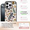 for iPhone Case - [6.6 ft Military-Grade Drop Protection] [Anti-Peel Technology] Clear Black TPU Bumper Case with Cute Design (Wild Mushrooms, iPhone 16 Pro)