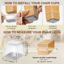 36Pcs Square Chair Leg Floor Protectors, Silicone Chair Feet Caps to Protect Tile Floors, Felt Pads Furniture Leg Caps Covers from Scratches and Noise (Clear, Small Fit:0.76"-1.02")