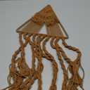 LOMOHOO Macrame Woven Wall Hanging Dream Catcher Triangle Tassel Geometric Art Boho Backdrop Bohemian Home Decor Wall Art Beautiful Apartment Dorm Room Door Decoration(Brown)