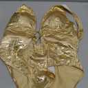 Women's Metallic One Piece Swimsuit Sexy Plunge Cutout Bodysuit Festival Rave Outfits.L