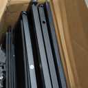 DUMOS Dresser for Bedroom, Storage Organizer with 9 Drawers, Chest of Drawers with Fabric Bins, Sturdy Metal Frame, Wood Tabletop for Guest Room, Closet, Entryway, Black