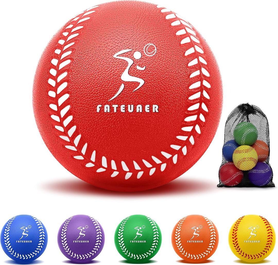 Foam Baseballs, Soft Baseballs 6 Pack and 12 Pack for Kids Beginners Training Ball, Safe Throwing for Indoor or Outdoor Play with Carrying Bag, Baseball Gifts for Boys and Girls